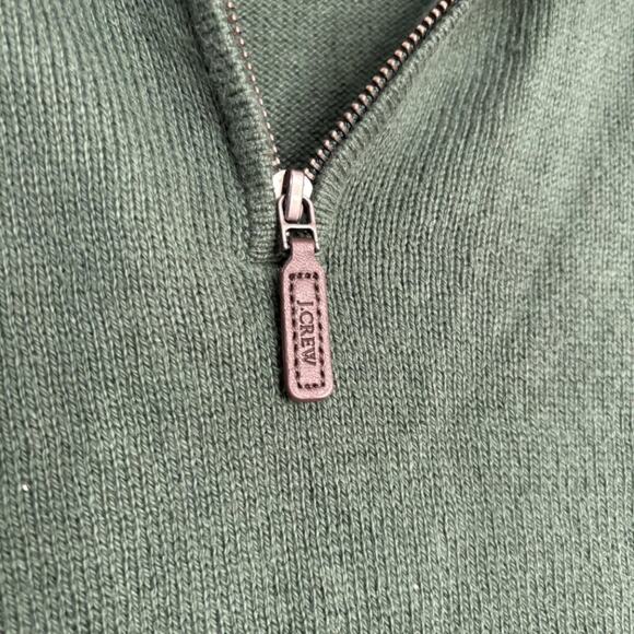 Mens J Crew Green Quarter Zip Sweater Size Medium NWT - Picture 3 of 6